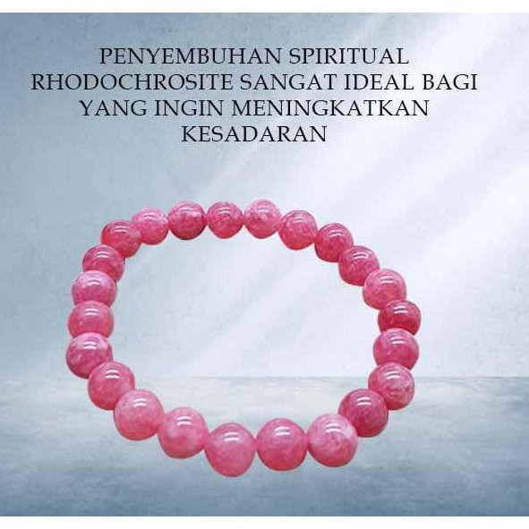 Vòng Tay Chuỗi Hạt Đá Rhodochrosite Tự Nhiên (gbp32)