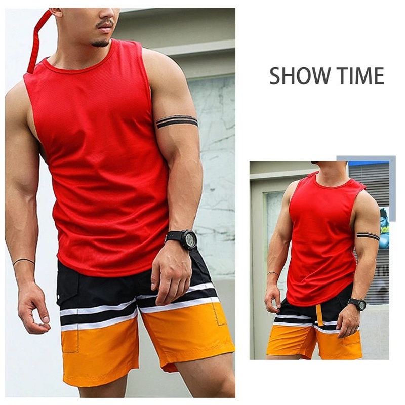 Áo Ba Lỗ Thể Thao Plus Size M-4XL Nhanh Khô Thoáng Khí Màu Trơn Thời Trang Mùa Hè Cho Nam