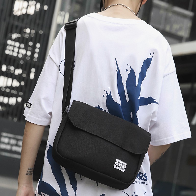 Túi đeo chéo nam vải canvas bền bỉ, túi chéo nam nữ unisex phong cách Hàn Quốc | BigBuy360 - bigbuy360.vn