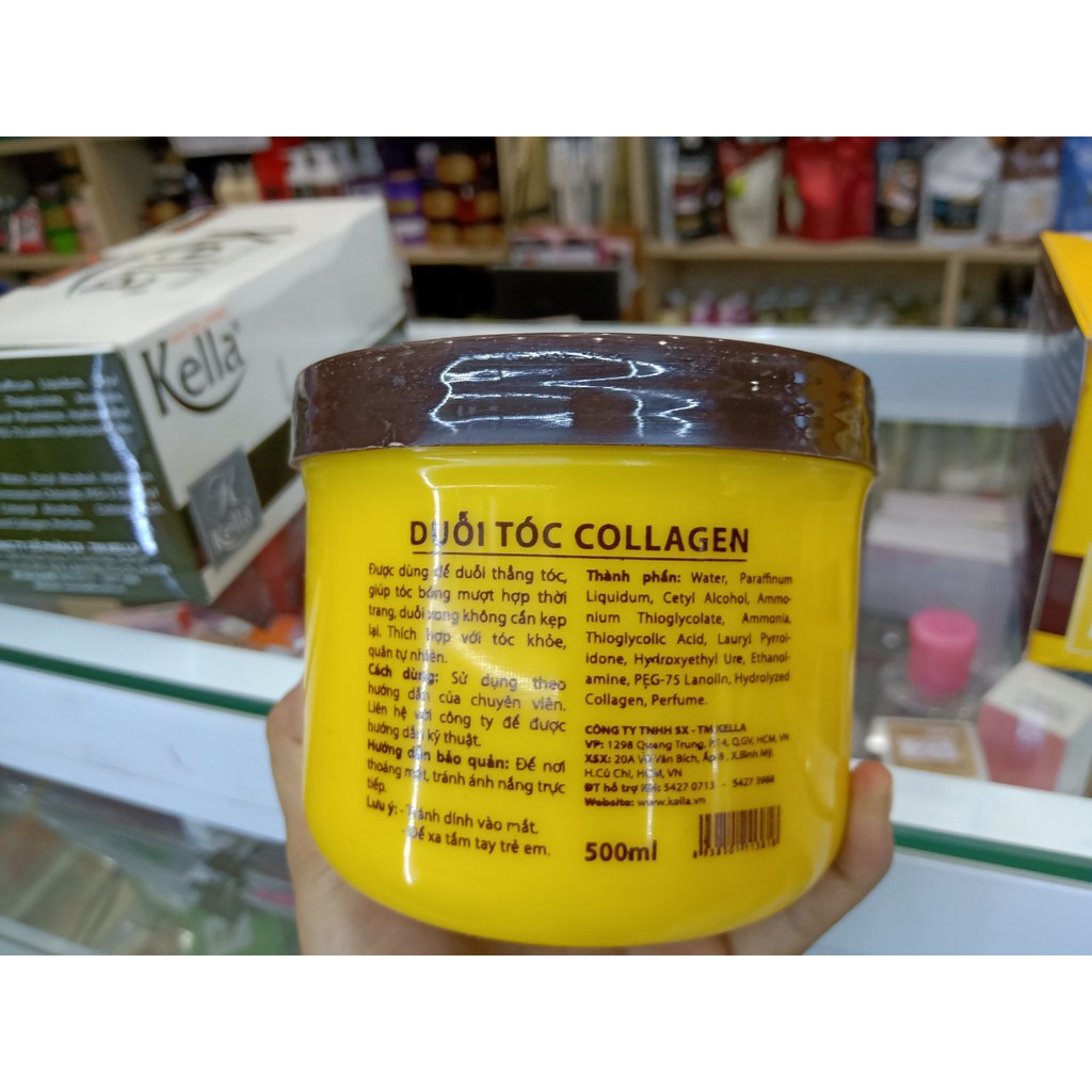 Kem duỗi tóc Collagen Kella(Vàng)