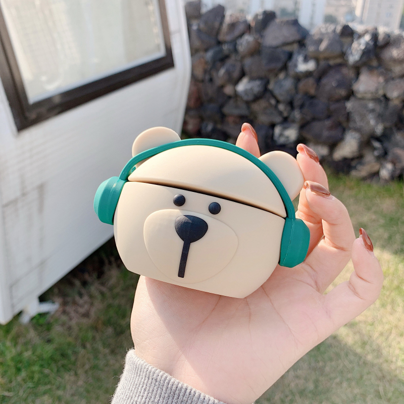 Sáng tạo Mới HUAWEI FreeBuds pro AirPods 1/2 pro tective cover FreeBuds PRO Bluetooth headset protective case Starbucks bear