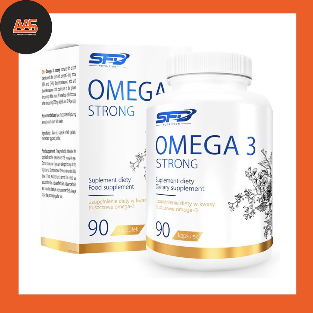 FISH OIL - SFD NUTRITION - OMEGA 3 STRONG - 90 SOFTGELS - Giúp sáng mắt bổ não đẹp da ngăn ngừa cholestorol xấu - Từ Châ