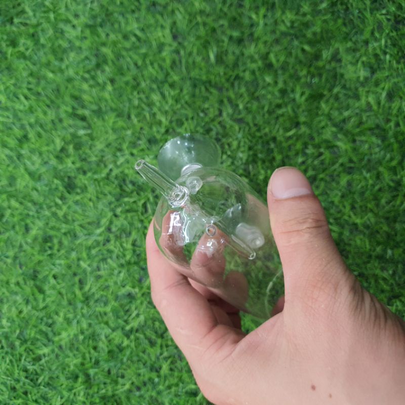 Cốc sủi oxy chống văng nước - cốc sủi thủy tinh chống bắn nước bể cá ( Tặng kèm dây sủi và quả sủi )