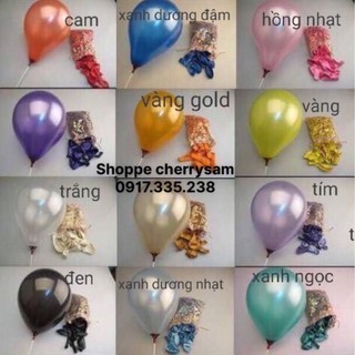 Set 10 bong bóng nhũ tròn size 10"=30cm