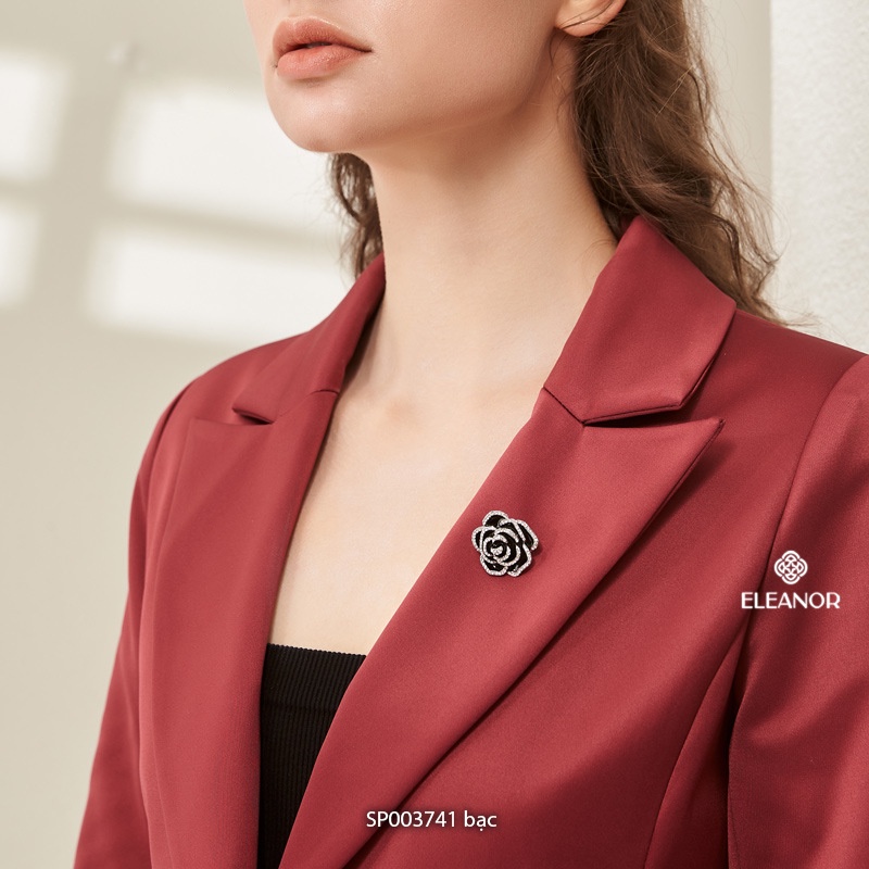 Ghim cài áo nữ Eleanor Accessories hình bông hoa đính đá phụ kiện trang sức thời trang quý phái