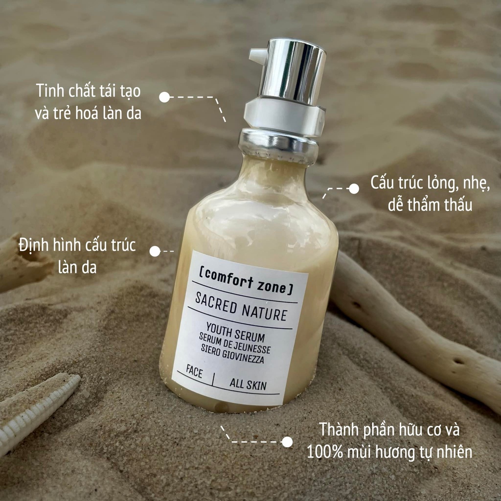 Tinh Chất Trẻ Hóa Da, Dưỡng Ẩm, Bảo Vệ & Làm Săn Chắc Da Comfort Zone Sacred Nature Youth Serum