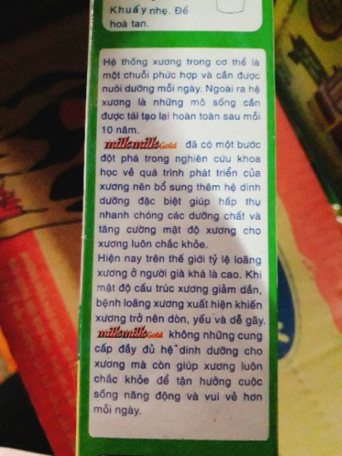 Sữa bột dinh dưỡng MilkMilkGold dành cho người già - MẪU MỚI