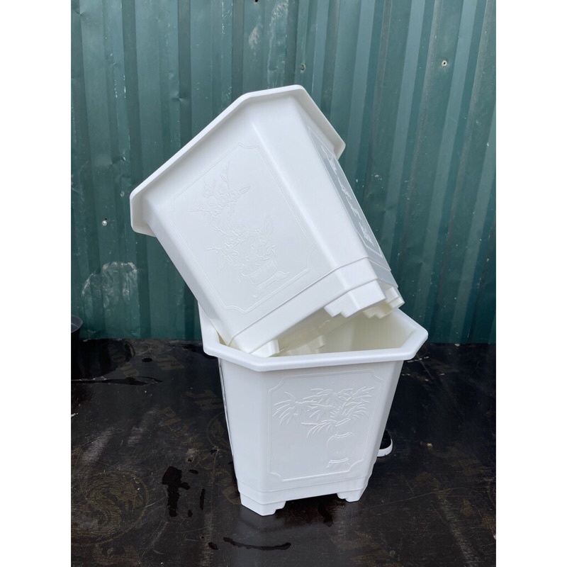 Chậu vuông TGA280 chính hãng BÌNH THUẬN dày dặn, trồng cây siêu bền, siêu đẹp,hàng sẵn kho