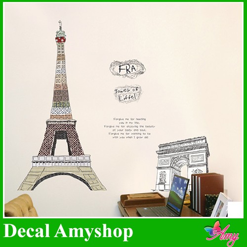 Decal dán tường Kỳ quan Paris - DKN012