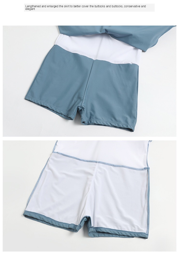 Womens bigsize swimwear one-piece korean short-sleeve | BigBuy360 - bigbuy360.vn