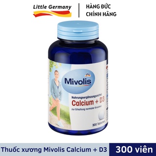 Viên uống canxi và vitamin D3 Mivolis Đức, chống loãng xương đau khớp, 300 thumbnail
