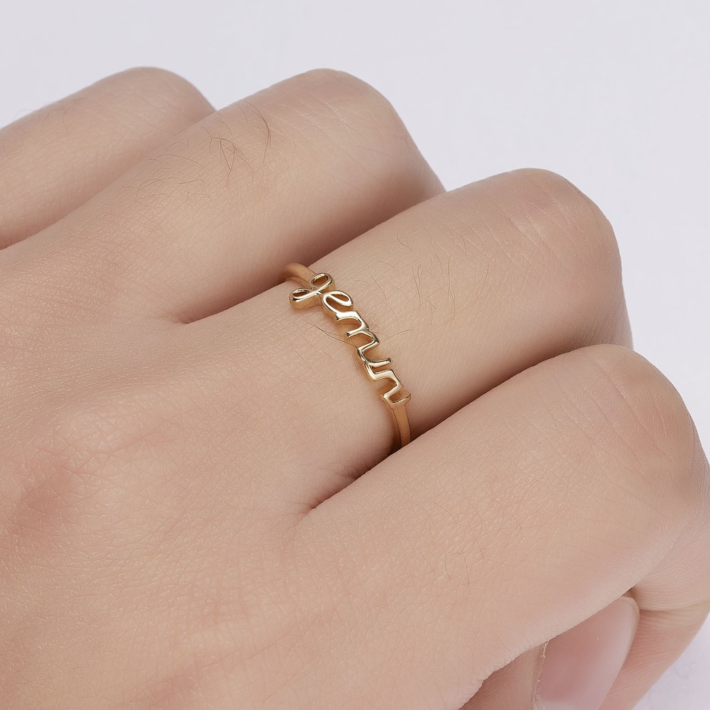 Nhẫn đeo tay RINHOO đính đá có thể điều chỉnh cho nữ