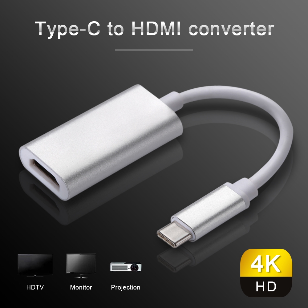 4K HD Single port USB 3.1 USB-C Type C to HDMI HDTV Adapter For MacBook Huawei Samsung Converter Cable