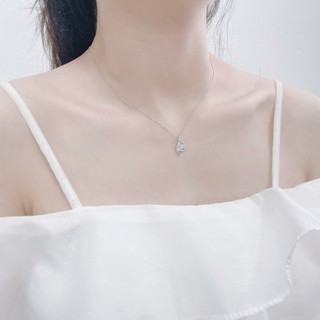 Dây Chuyền Bạc Blue Peach Cute Cat DC590