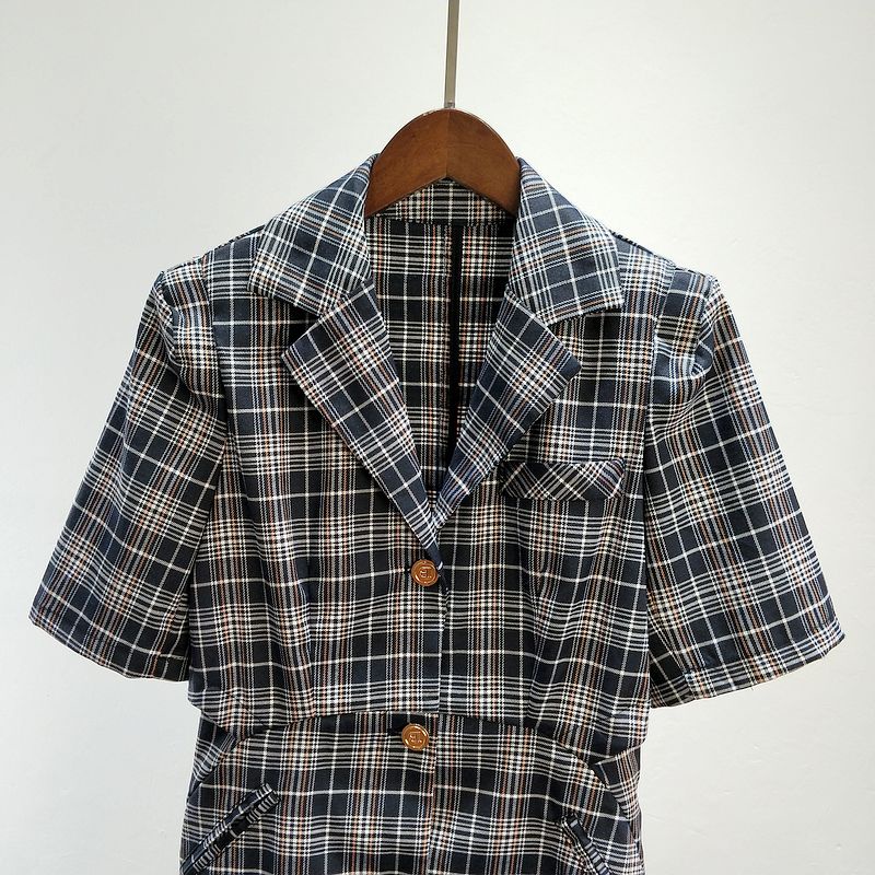 Váy kẻ Peace Bird