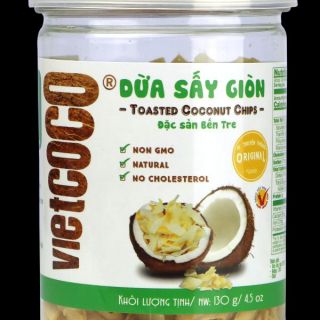 DỪA SẤY GIÒN VỊ TRUYỀN THỐNG VIETCOCO - 130G