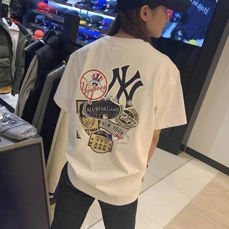 Áo Thun Tay Ngắn Dáng Rộng In Chữ Newera New York Phong Cách Hàn Quốc Thời Trang Mùa Hè Cho Nam Và Nữ