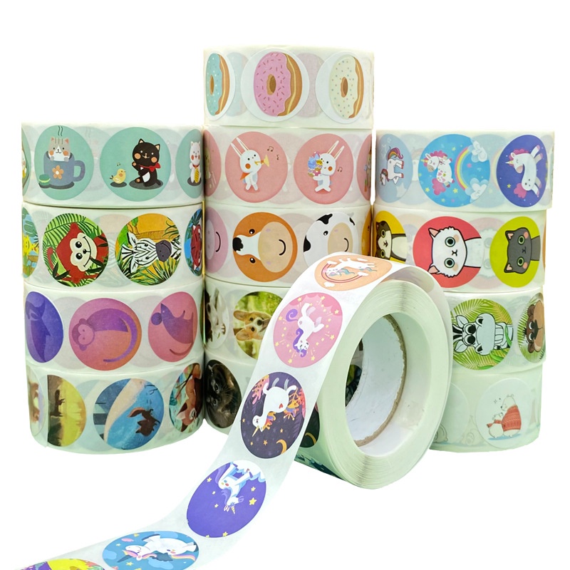 Sticker khen thưởng, đánh dấu bài tập, trang trí dạng cuộn
