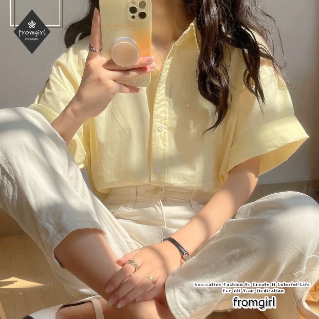 Áo Sơ Mi Ngắn Tay Phong Cách Pháp Mẫu Mới 2022 Thời Trang Mùa Hè Cho Nữ