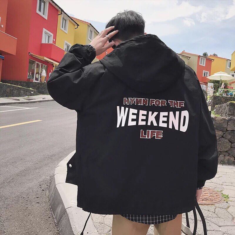 [Mã WASKT410K giảm 10K đơn 50K] Áo khoác dù unisex form rộng WEEKEND nam nữ phong cách ulzzang WIND