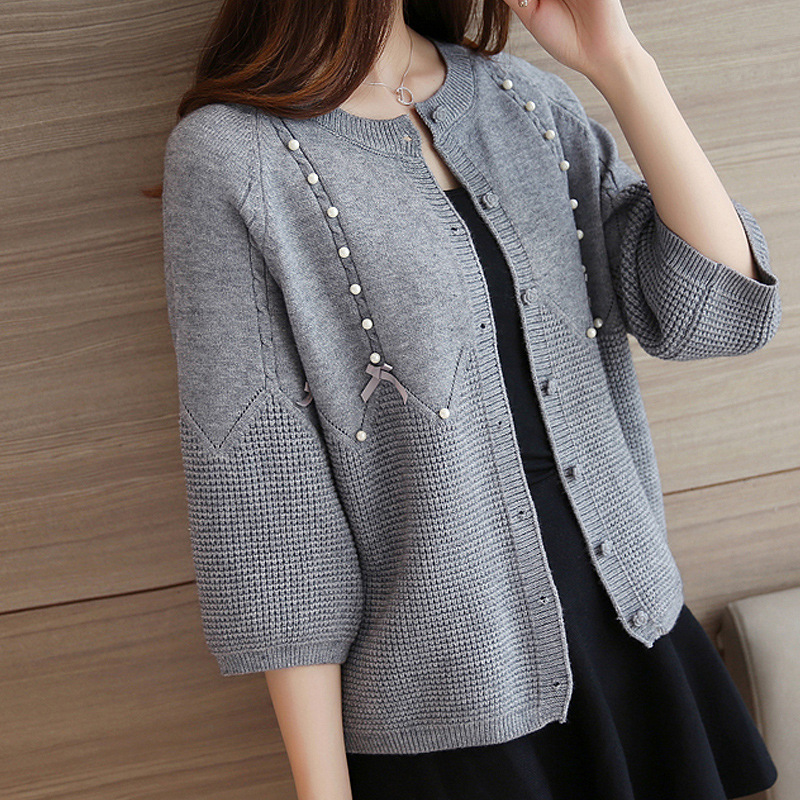 Áo Khoác Cardigan Cổ Tròn Dáng Ngắn Thời Trang Dành Cho Nữ