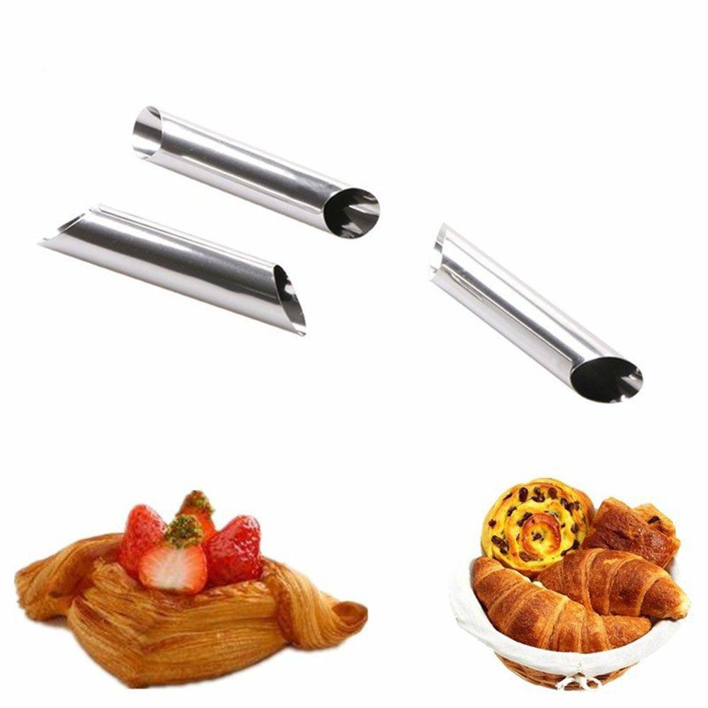 AUGUSTINA Set 3 Ống Thép Không Gỉ Chuyên Dụng Cho Nướng Bánh