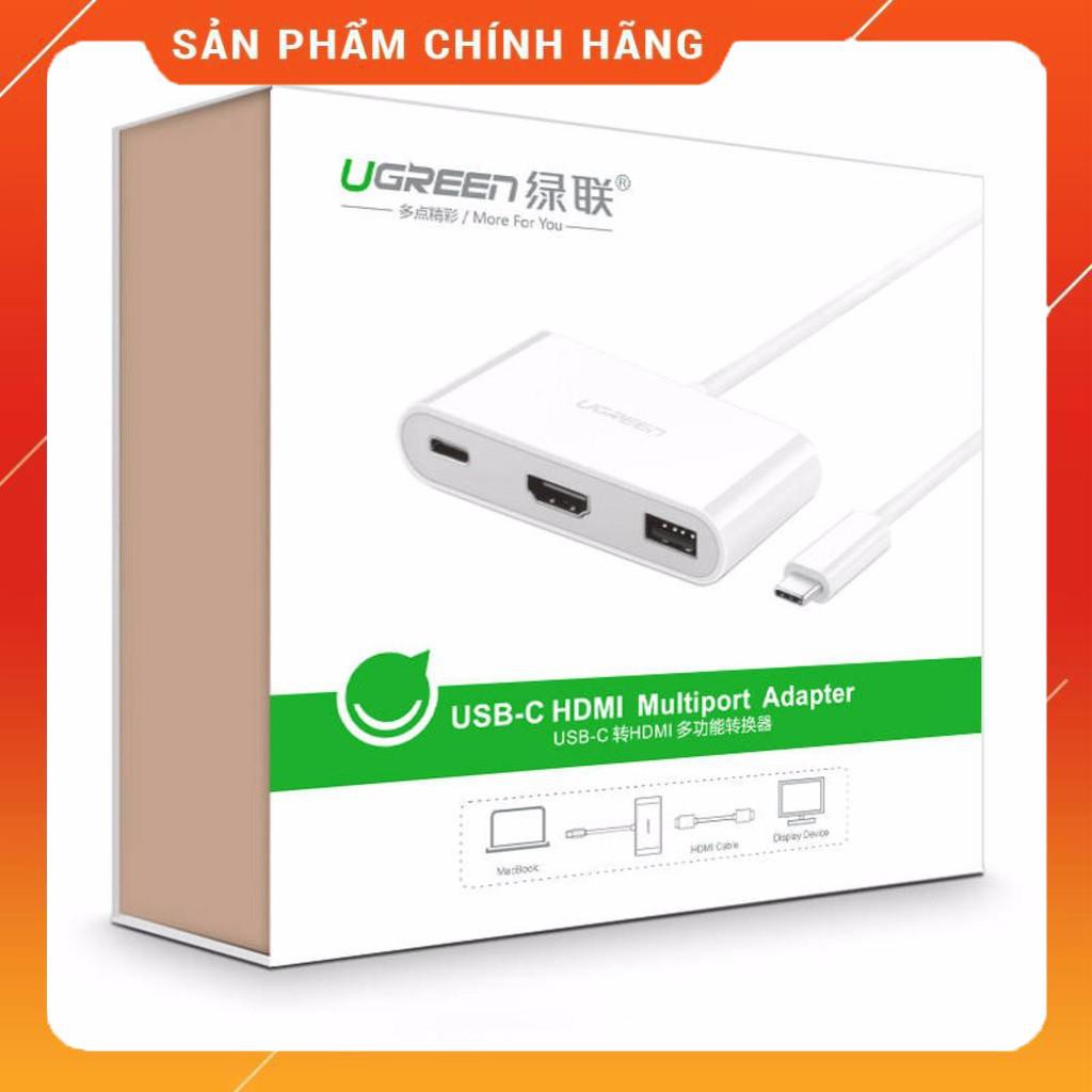 Dây chuyển đổi USB Type C sang USB 3.0 + HDMI + USB Type C UGREEN 30377 dailyphukien