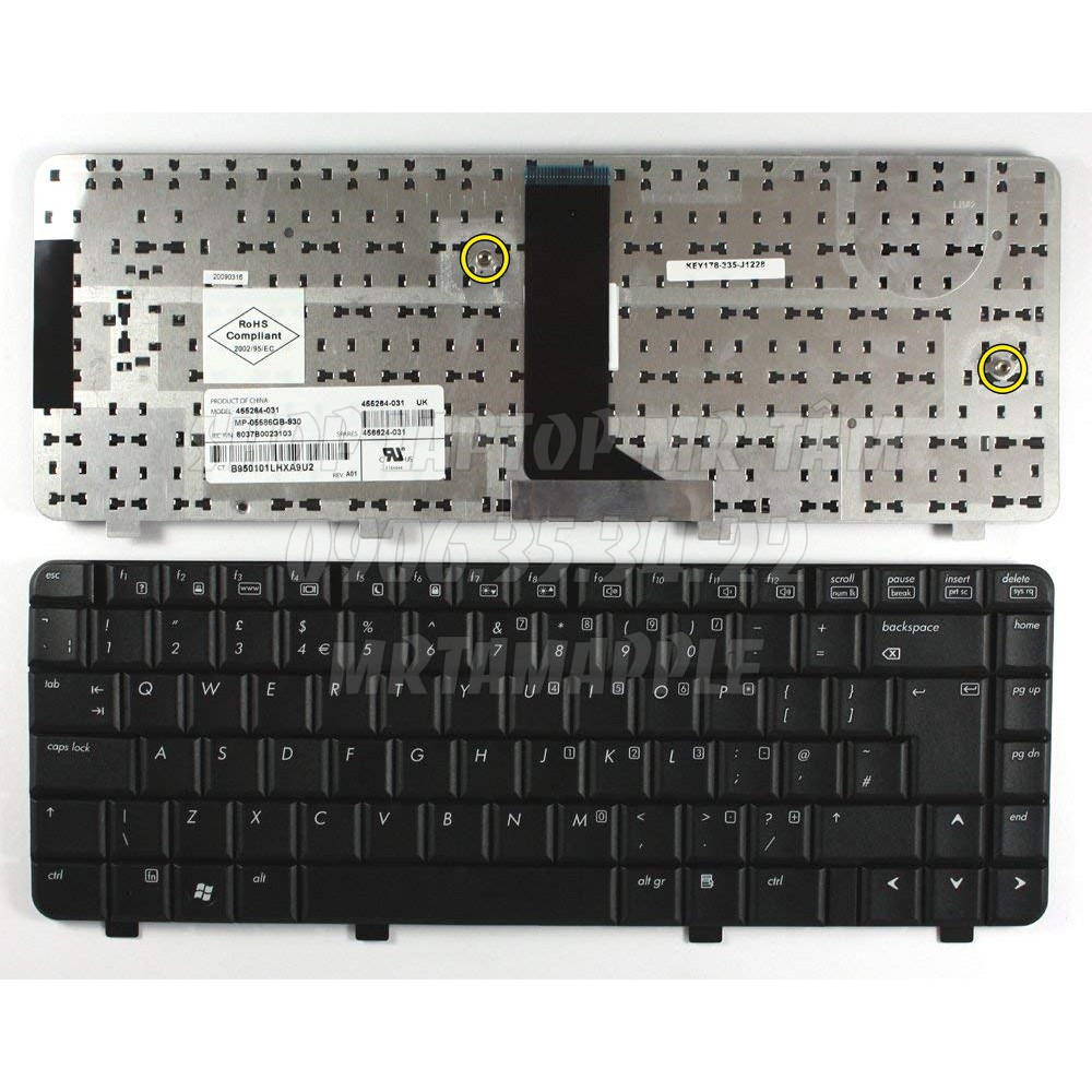 (KEYBOARD) BÀN PHÍM LAPTOP HP 6520S dùng cho Compaq 6520 6520s 6720s, HP 510 530 540 550