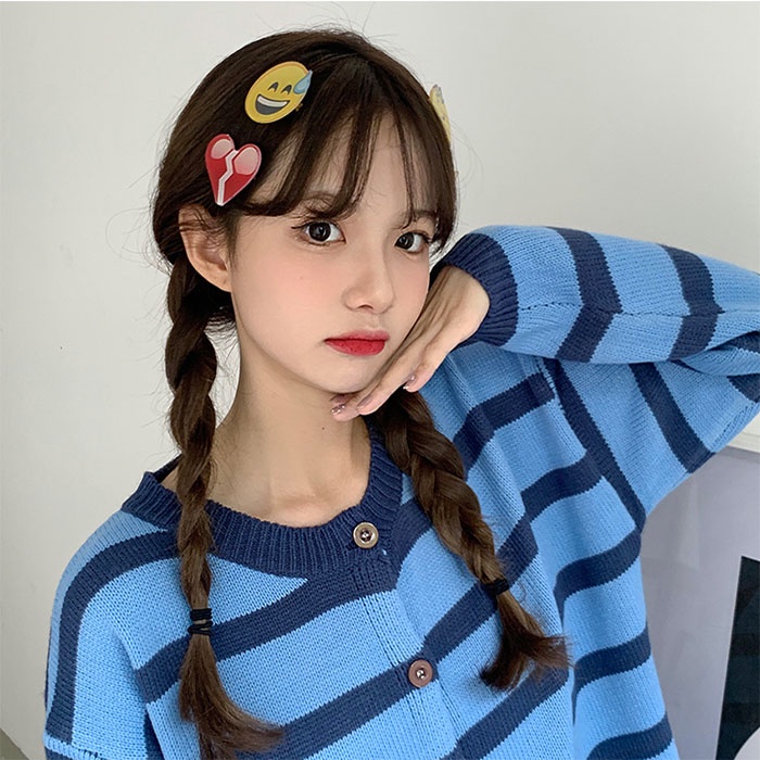 Kẹp tóc họa tiết Emoji Hàn Quốc cực HOT cho nữ