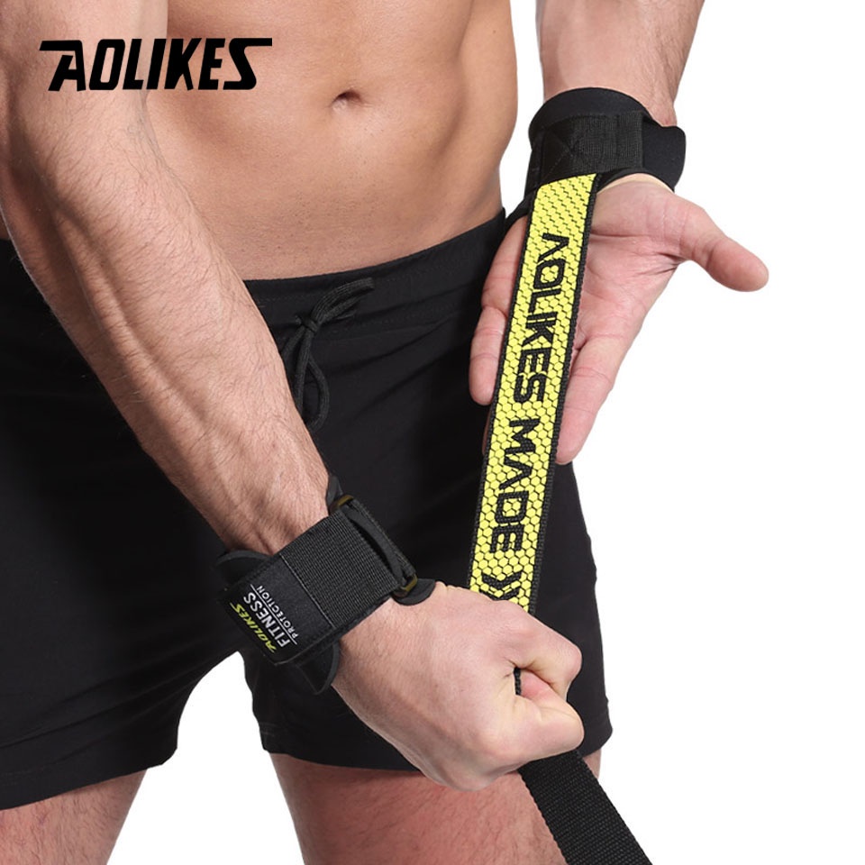 Cặp đai quấn cổ tay AOLIKES hỗ trợ nâng tạ tập gym chuyên dụng tiện lợi
