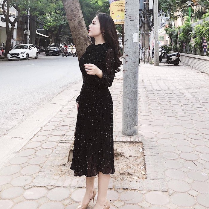 [BÁN SỈ] Váy Nữ/ Đầm Nữ Dáng Suông Có Dây Chiết Eo Dập Ly Chất Voan 2 Lớp Họa Tiết Bi_Xuống Phố Dịu Dàng | BigBuy360 - bigbuy360.vn