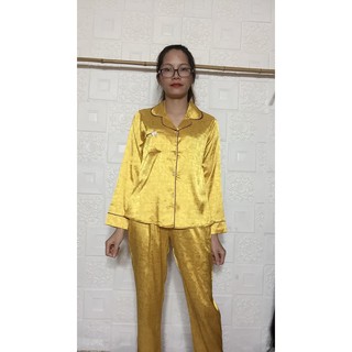 Bộ pijama lụa tay dài