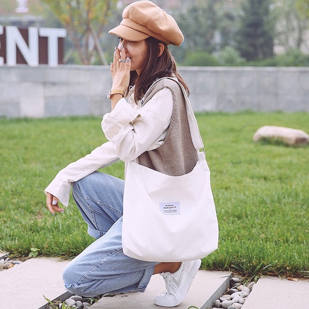 Túi vải đeo chéo vai nữ kẹp nách phong cách Hàn Quốc; Túi xách đeo chéo vai nữ - TVN01