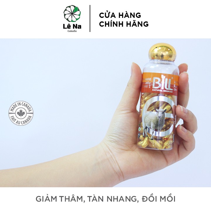 Viên Bôi Nhau Thai Cừu Bill Sheep Placenta 100 Viên Của Canada (màu vàng)