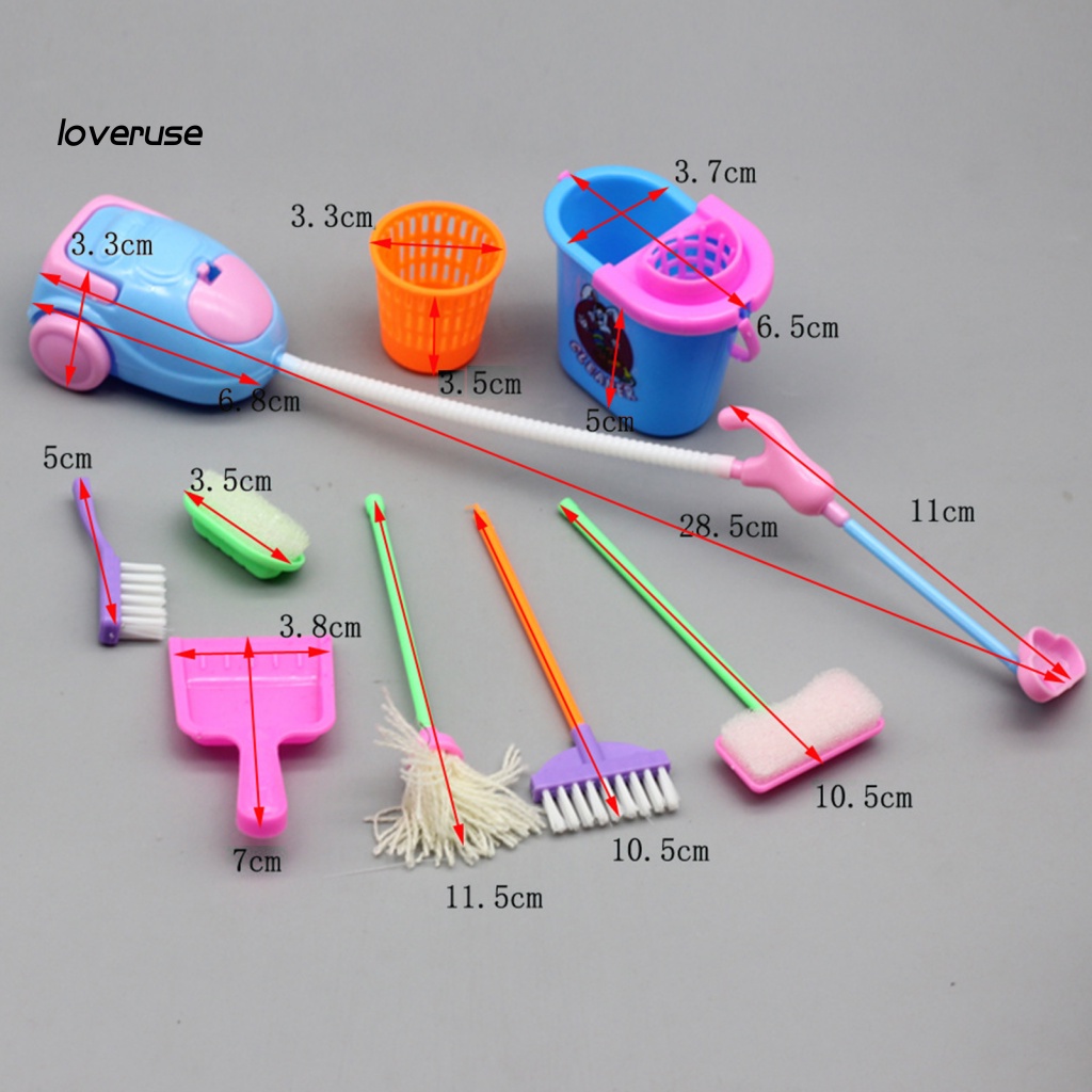 Set 9 Dụng Cụ Vệ Sinh Nhà Búp Bê