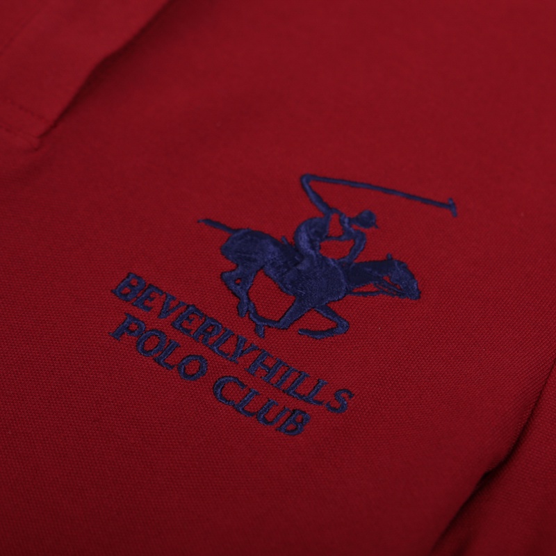 Beverly Hills Polo Club - Áo polo Ngắn tay Nữ Trendy Đỏ đậm 08 DBK08- BHPC WAPN0027