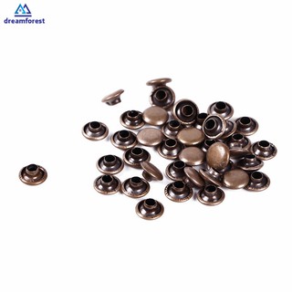 DF 240Pcs/Set Leather Rivets Double Cap Rivet DIY Leather Bag Belts Metal Studs with Fixing Tools