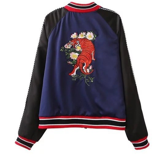 Áo khoác bomber thêu, áo bomber thêu 2 lớp cực chất
