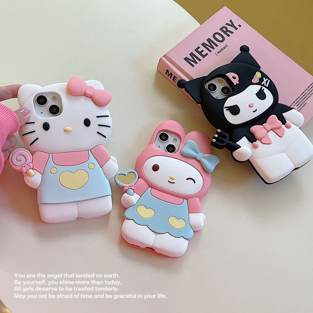 IPhone 13  Pro Max Ốp Điện Thoại Tpu Hình Sanrio 3D Cho iPhone13 Pro MAX 14 Pro MAX 14 Pro 14 Plus 11 12 13 Pro MAX Mini 7 8 Plus XR X XS MAX