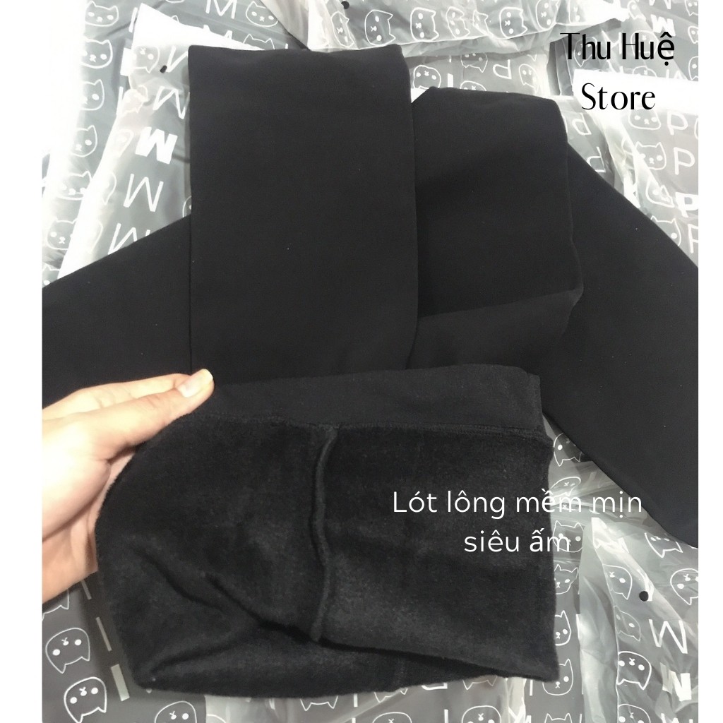 Quần Tất Lót Nỉ Lông Dáng Legging Hàng Quảng Châu Siêu Ấm Siêu Co Giãn Kèm Túi Zip | BigBuy360 - bigbuy360.vn