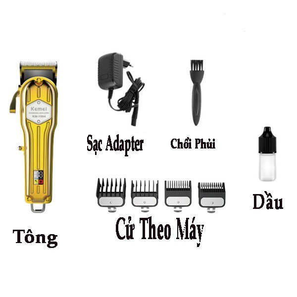 Tông đơ cắt tóc chuyên nghiệp công suất 8w kemei KM1984