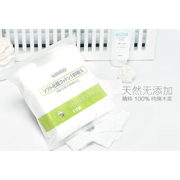 BÔNG TẨY TRANG MINISO COTTON PADS 180 MIẾNG