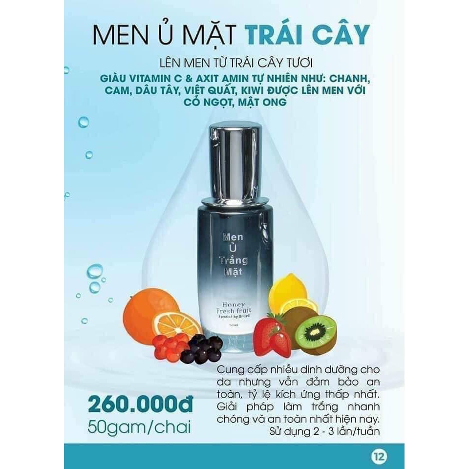 Men Ủ Trắng Mặt Dr Cell