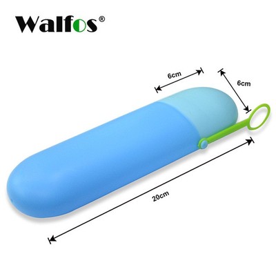 Hộp Đựng Kem Và Bàn Chải Đánh Răng Walfos Chất Liệu Silicon Cỡ 6X20Cm 6 Màu Lựa Chọn