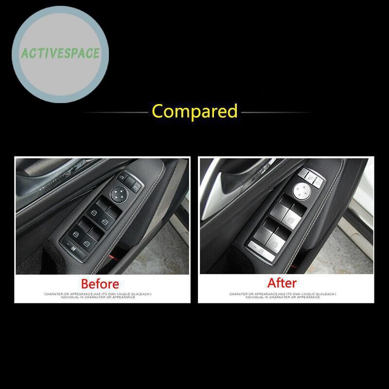 Bộ 12 khung trang trí công tắc cho cửa sổ xe ô tô mercedes-benz A / B / C W204 / ew212