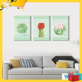 Bộ 3 tranh canvas “Hoa xương rồng” mẫu 2 - W102