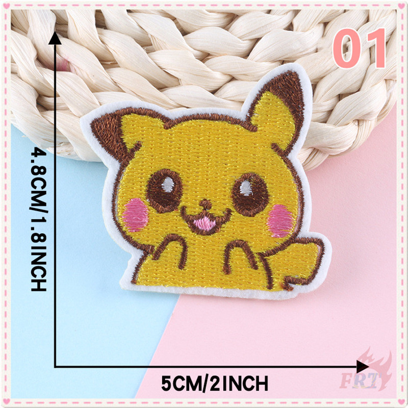 ✿ Pokemon GO - Anime Game Self-adhesive Sticker Patch ✿ 1Pc Pikachu Jigglypuff Squirtle Psyduck Snorlax Slowpoke DIY Sew on Iron on Embroidery Clothes Bag Accessories Badges Patches