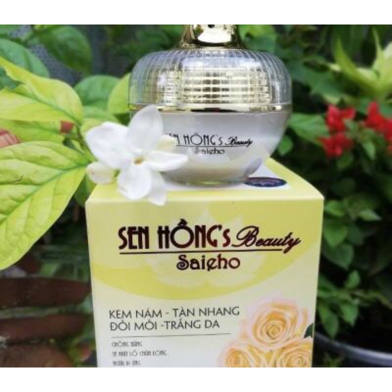 Kem Nám Dưỡng Trắng Da Sen Hồng Saieho 12g