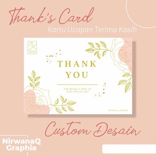 Image of THANKS CARD | KARTU UCAPAN TERIMA KASIH PRODUK ATAU PERNIKAHAN
