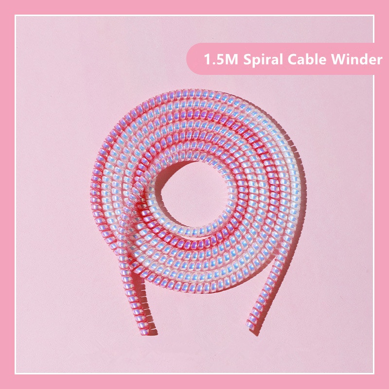 Cuộn Dây Quấn Bảo Vệ Cáp Sạc Và Dây Cáp 1.5M 150cm Tiện Dụng Cho Iphone Samsung Xiaomi